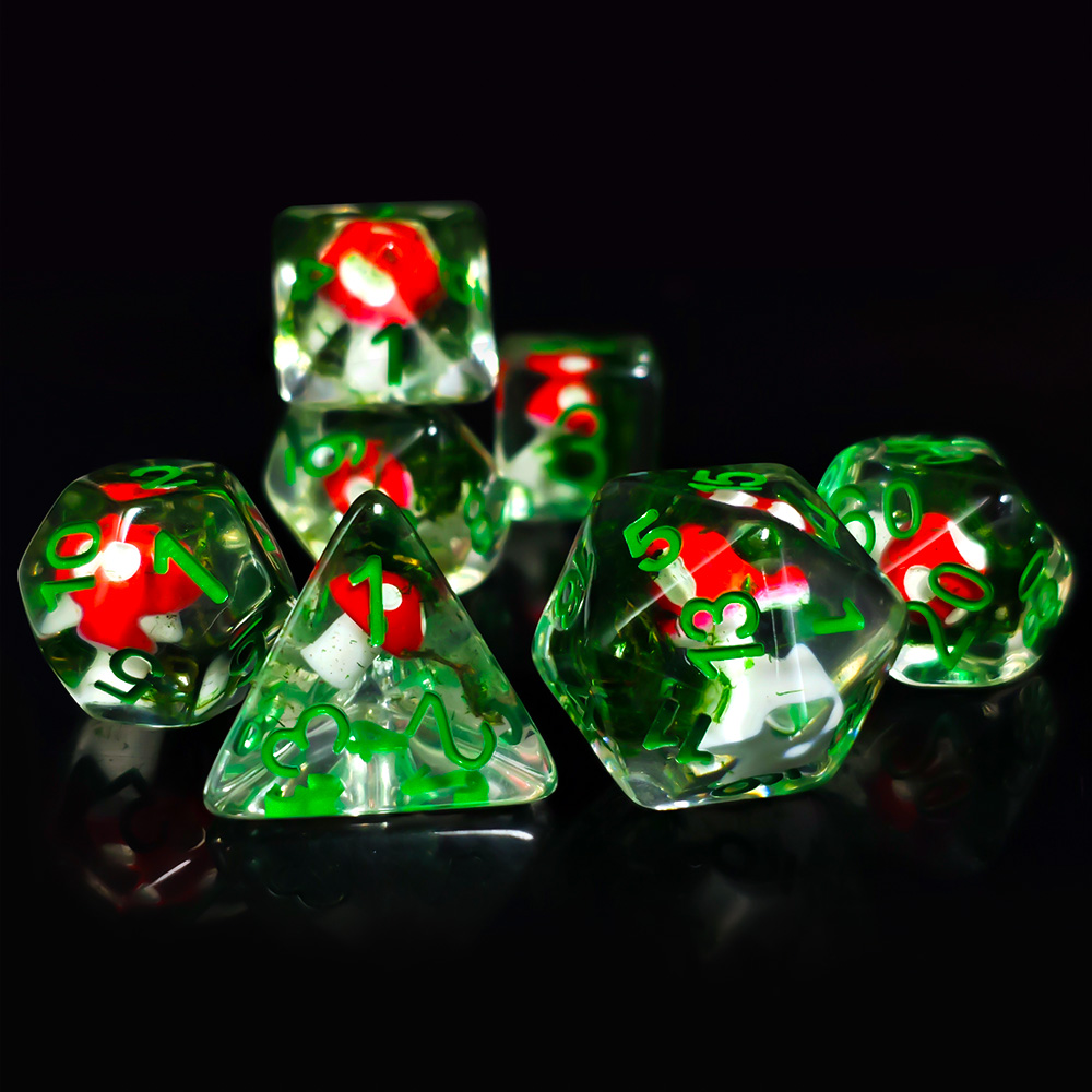Board Game Rpg - 7 pz/set DND Dadi Resina Trasparente
