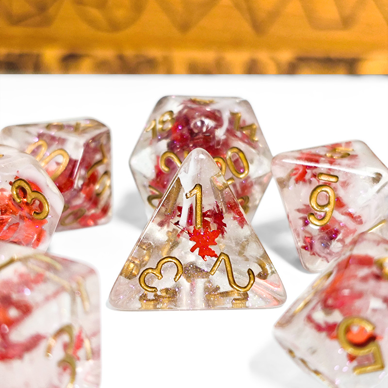 Board Game Rpg - 7PCS DND Dadi Resina Trasparente Autunno
