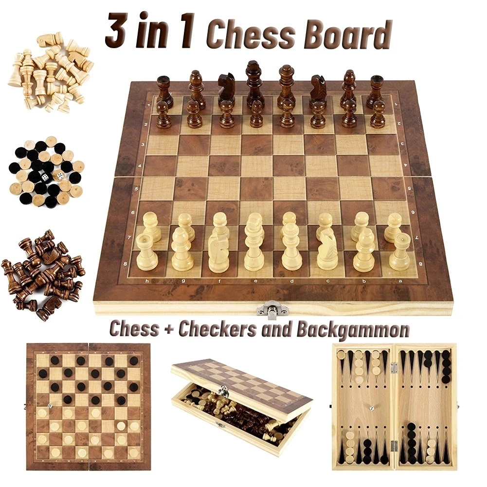Board Game Vantage - Set 3 in 1 di Scacchi,
