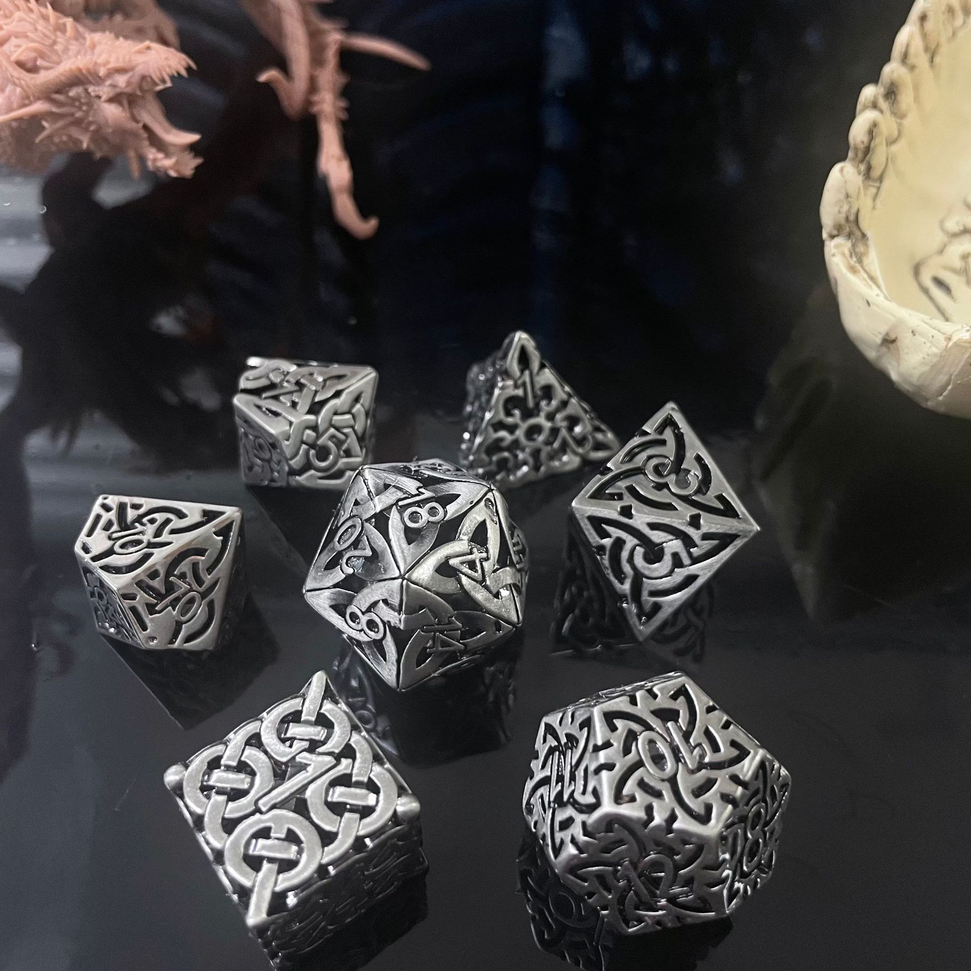 7 pz Cosplay D4-D20 DND ottone - Board Game Rpg recensione e prezzo
